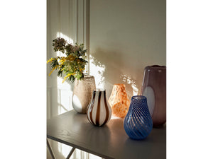 Ada Crossstripe Vase_Intense Blue, Mouthblown glass_Ø15,5 x H22,5 cm