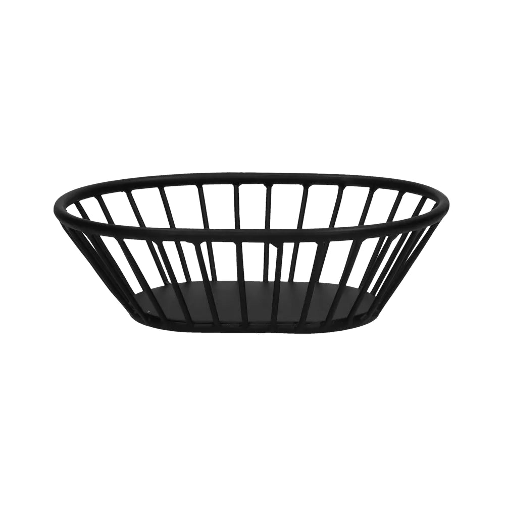 RAIL - bread basket - metal - L 25 x W 18,5 x H 7,5 cm - black