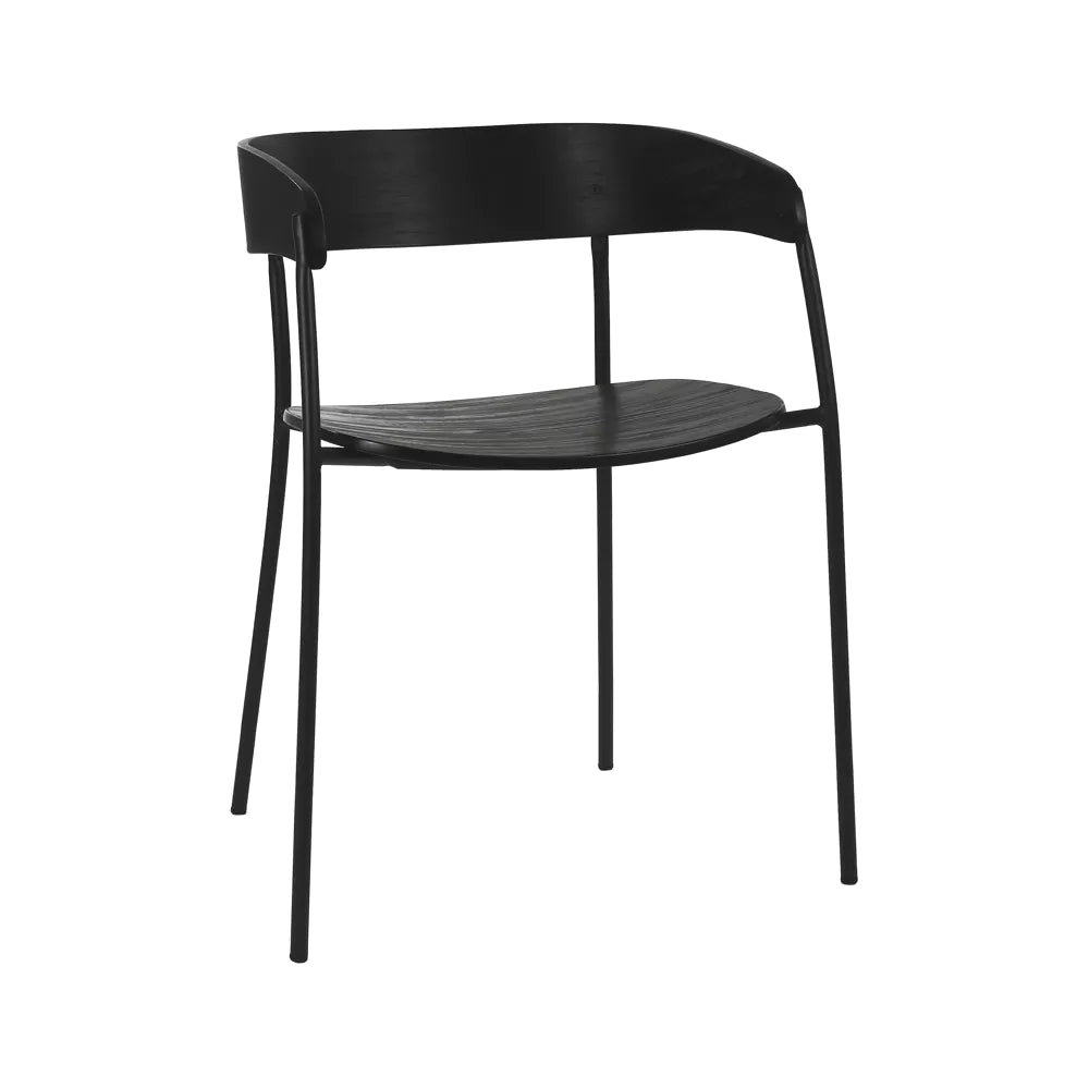 OSCAR - chair - plywood / metal -L52xW58xH71cm - black