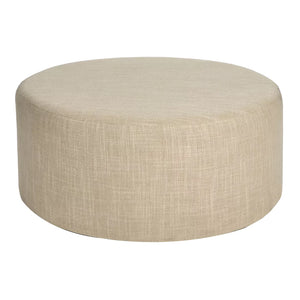 DELILAH - ottoman - fabric - DIA 80 x H 35 cm - ecru