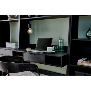 ORLANDO - desk rack - mdf - L 100 x W 45 x H 185 cm - black