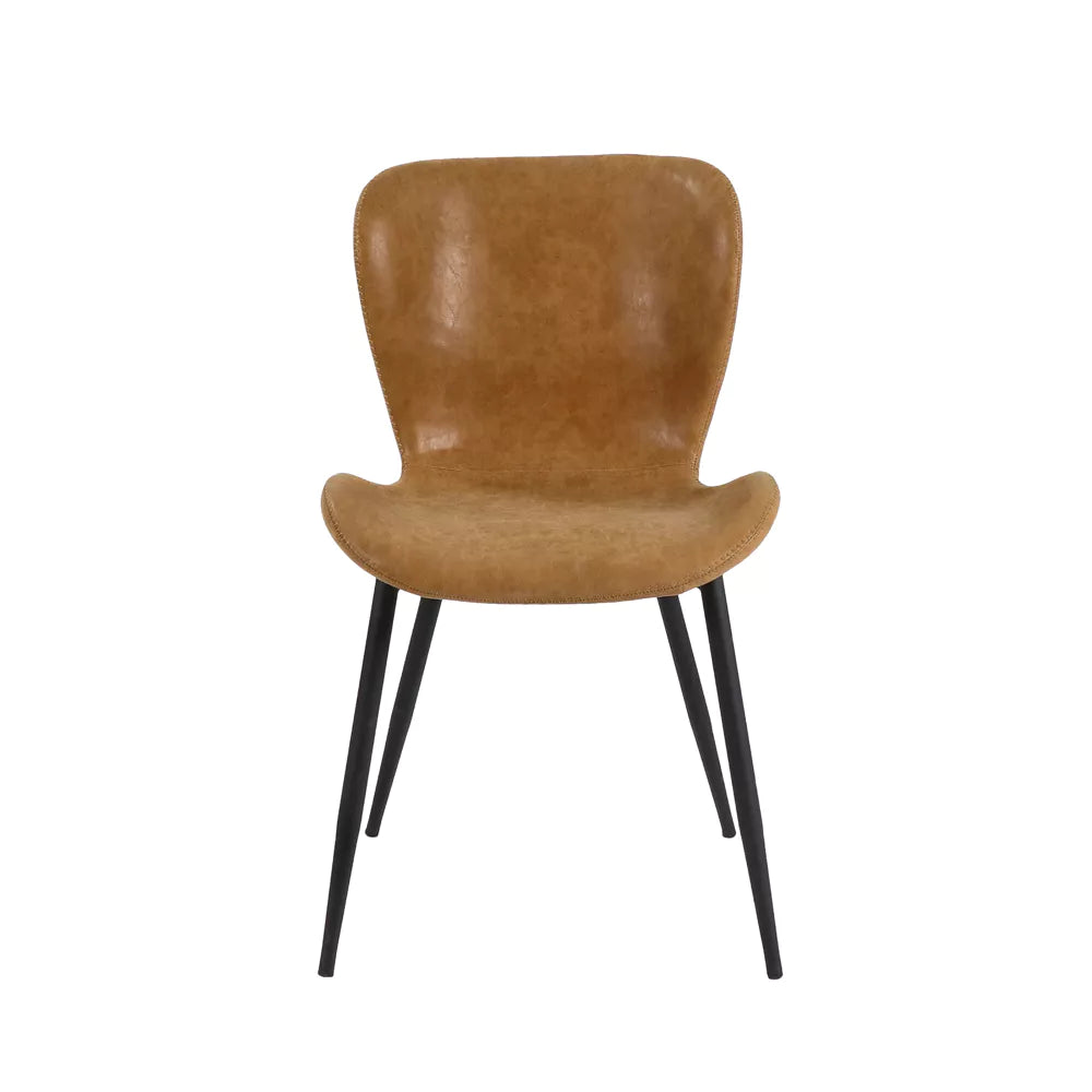 FRIULI - chair - polyurethane / metal - L 47 x W 54 x H 81 cm - cognac
