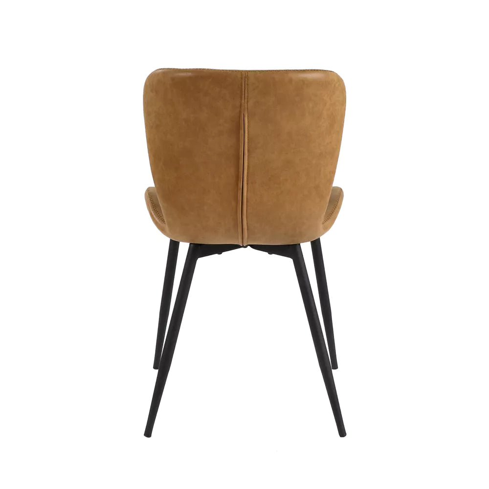 FRIULI - chair - polyurethane / metal - L 47 x W 54 x H 81 cm - cognac