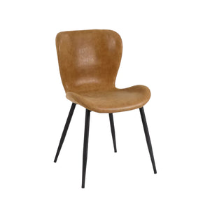 FRIULI - chair - polyurethane / metal - L 47 x W 54 x H 81 cm - cognac