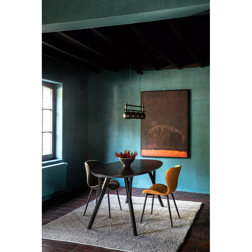 FRIULI - chair - polyurethane / metal - L 47 x W 54 x H 81 cm - cognac