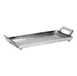 Tray rect. w/handles ALU RAW/NI 61x26x6