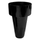 Vase glossy black nickel SS 53x53x89