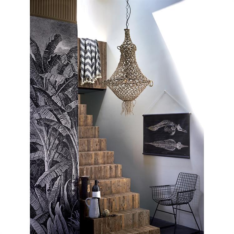 KNOTTED ROPE CHANDELIER NATURAL