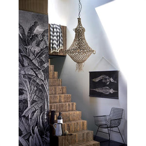 KNOTTED ROPE CHANDELIER NATURAL