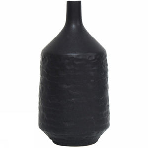 CARAMIC VASE DRIPPING BLACK