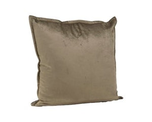 Cushion taupe plain velvet 50x50