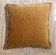 Cushion ochre plain velvet 50x50