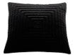Cushion black w-pattern shiny velvet 60x50