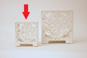 CERAMIC POT WHITE 11×11×11cm