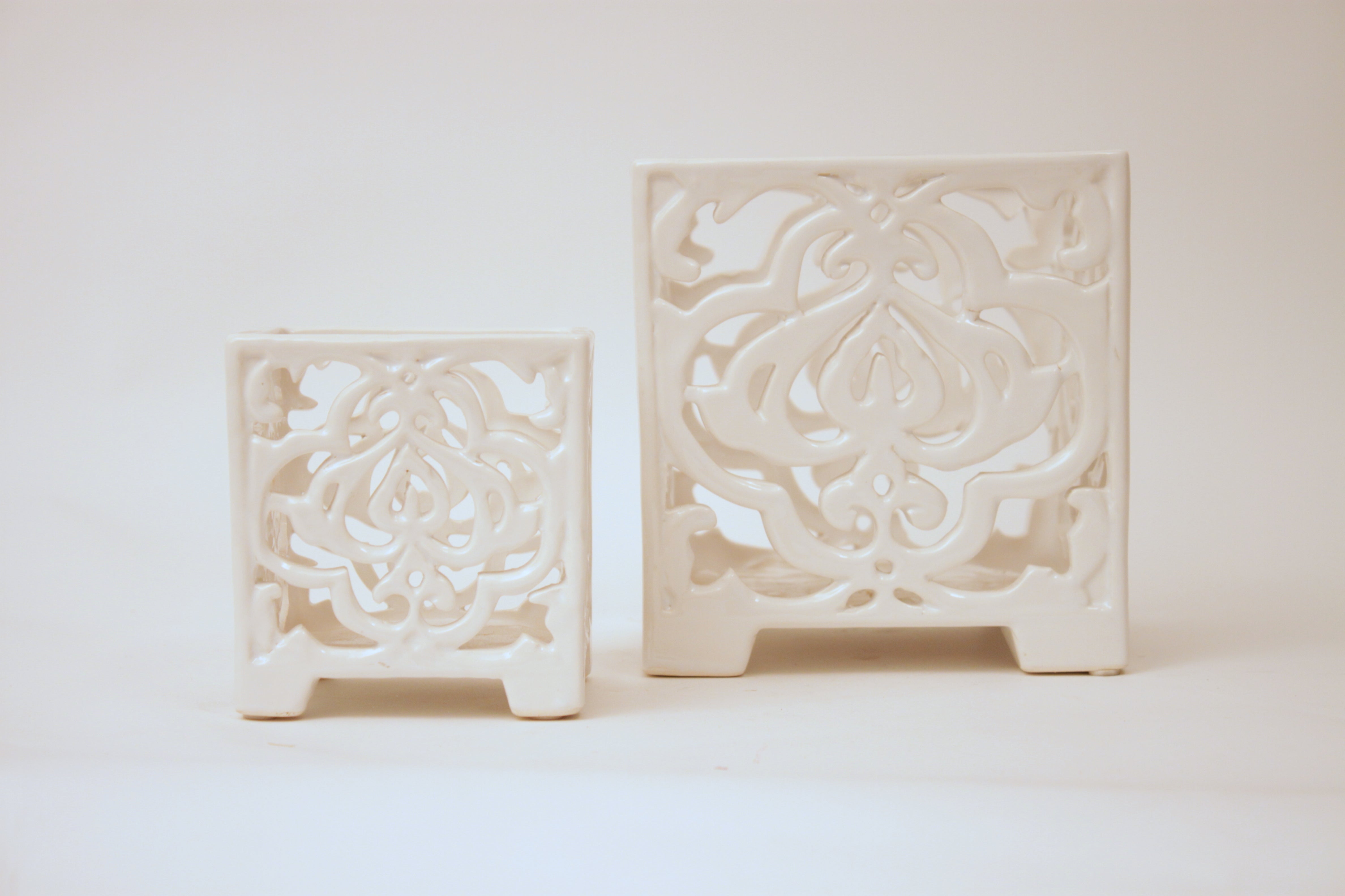 CERAMIC POT WHITE 11×11×11cm