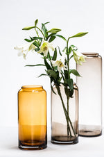 画像をギャラリービューアに読み込む, VASE - GLASS - MOCHA_L 19x60cm
