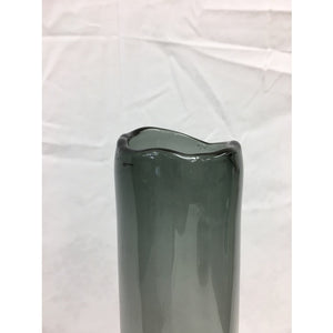 LONG SMALL VASE ORGANIC RIM SMOKE DIAM