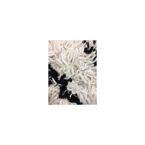 SHAGGY CUSHION BLACK/WHITE