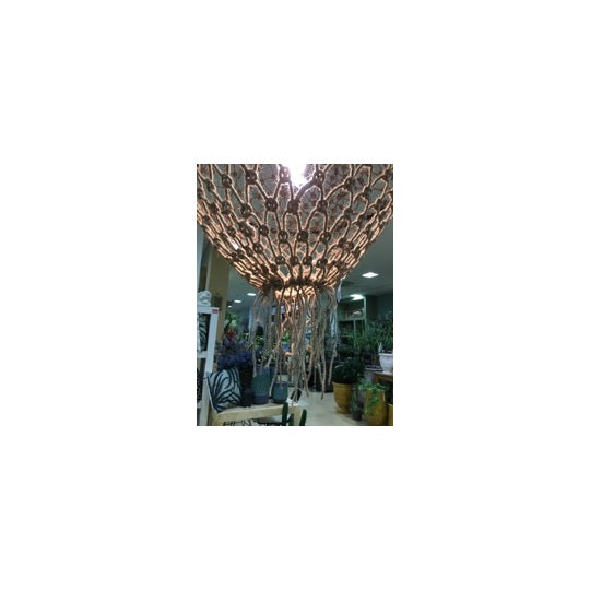 KNOTTED ROPE CHANDELIER NATURAL